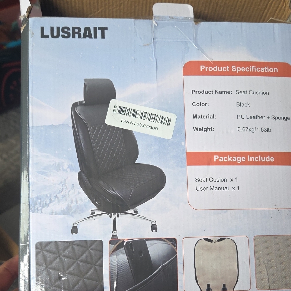 LUSRAIT Black Office Chair